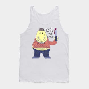 Don't Dare To Smile - Funny Smiling Friends Charlie Character Tank Top